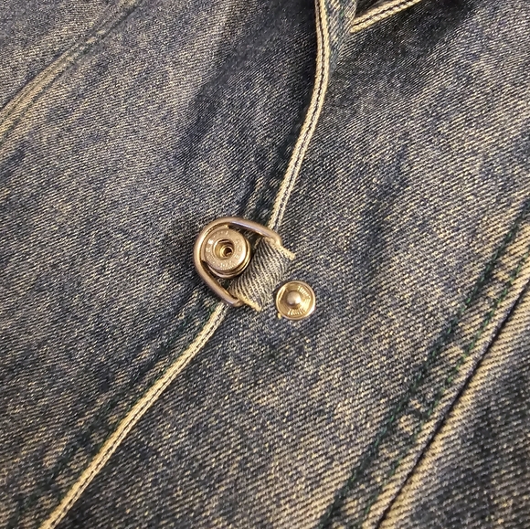 Truckee River Llama Ranch 80s Denim Bomber Jacket Fur Lining W-878 - Picture 12 of 16